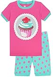 Girls Ice Cream Pajamas Children Cotton PJs Kids Sleepwear Size 2Y-7Y