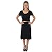 Stretch is Comfort Women's Knee Length Flowy Skirt Black X-Large
