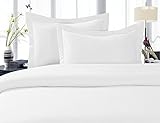 Solid White 300 Thread Count Full/Queen Size 3PC Duvet Cover Set 100 % Cotton with button enclosure
