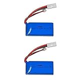 OBBEY® 2 pcs 7.4V 1500mAh 30C LiPo Battery (EL-2P Plug) for FT009 RC Boats