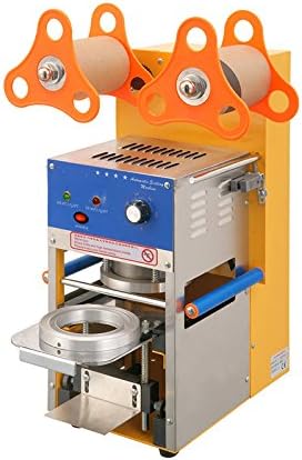 400-600 Cups/H commercial automatic cup sealing machine plastic cup juice bubble tea lid sealer 110V 400w