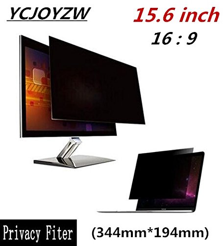 YZW-15.6 inch monitor Anti-glare Privacy Filter Screen Protector Film for 16:9 Laptop 13 7/16 ” wide x 7 5/8 ” high (344mm194mm) (15.6 inch （16 : 9）)