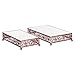 2-Piece Rectangular Mirror-Top Cake Stand Risers Dessert Tray Set (Rose Gold)