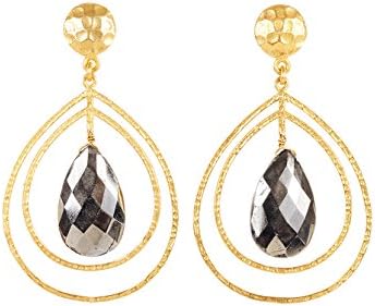 Pyrite Teardrop Earrings