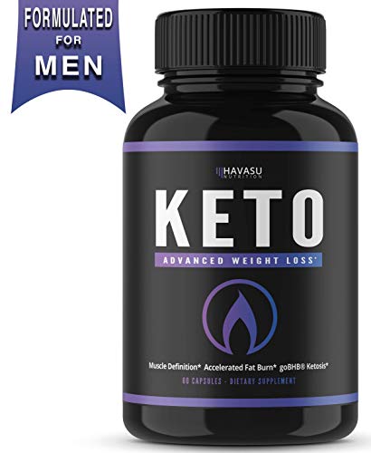 Premium Men's Fat Burner with BHB Exogenous Salts - Weight Loss Pills - Formulated to Provide Optimal Ketosis Performance Suppressing Appetite and Boosting Energy; Patented BHB, Non-GMO