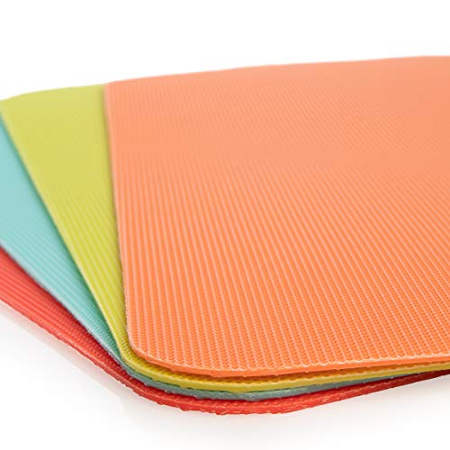 Simply Genius (8 Piece) Extra Thick Cutting Boards for Kitchen Prep, Non Slip Flexible Cutting Mat Set, Dishwasher Safe, BPA Free Plastic Colorful Chopping Mats for Meat and Vegetables