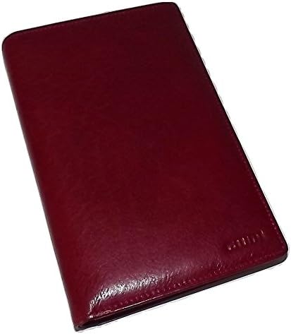 Giudi Italia Men's Tuscan Leather Breast Pocket Secretary Travel Wallet Red