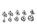 5 Pairs of Surgical Stainless Ball Stud Earrings 3,4,5,6, & 7mm