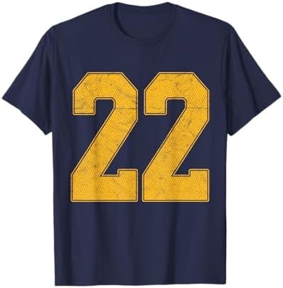 Amazon.com: Number 22 (on Back) Sports Team Jersey Number T-Shirt