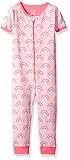 The Children's Place Baby Girls' Short Sleeve One-Piece Pajamas, Pnkblossom 81728, 0-3MONTHS