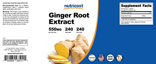 image for Nutricost Ginger Root Extract 550mg, 240 Capsules