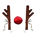 ZATAYE Car Reindeer Antlers & Nose, Auto Window Christmas Roof-Top & Grill Rudolph Reindeer Jingle Bell Car Costume Accessories, Holiday Car Decoration Kit Best for Car SUV Van Truck, Xmas Gift Sets