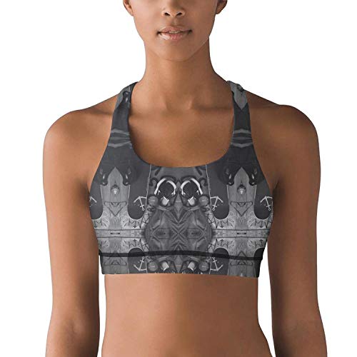 Armsttm Women Racerback Sports Bras White Black Skateboard G