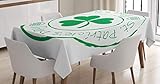 Ambesonne St. Patrick's Day Tablecloth, Stamp Like