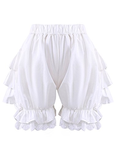 antaina White Lace Cotton Victorian Ruffles Lolita Pumpkin Bloomers Shorts Pants