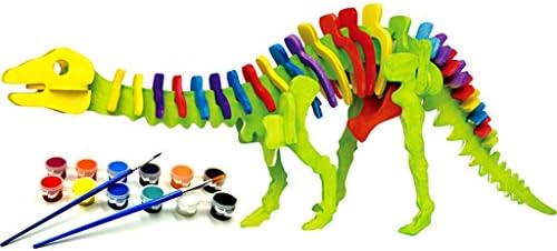 BRONTOSAURUS 3D Jigsaw Puzzle for Kids, Adult Puzzles, DIY Model Kids Paint Toy, Children’s Gift, Brain Teaser, Wooden Puzzle.