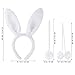 TINKSKY Bunny Cosplay Set Rabbit Costume Accessory Cute Ears Headband Tail Bow Tie for Party Cosplay Costume,Pack of 3(White)