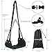 Travel Airplane Footrest Foot Hammock, Foot Rest Under Desk Protects The Leg from Swelling and Soreness, Airplane Travel Accessories with Portable Drawstring, Eye Mask and Earplugs (Black)