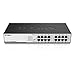 D-Link Ethernet Switch, 16 Port Gigabit Unmanaged Fanless Network Hub Desktop or Rack Mountable (DGS-1016D)