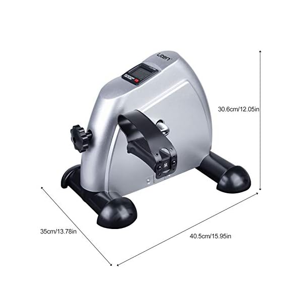 Mini Exercise Bike Pedal Exerciser Arm Leg Trainer Cycle Exercise Bike Silver