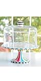 Glitterville Covered Birthday Pedestal Cake Stand, Multi-colored, 12 Inch Tall X 11.25 Inches