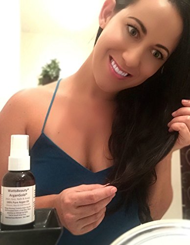 Watts Beauty ArganGold 100% Pure Argan Oil for Hair, Nails, Face & Body - All Natural Virgin Argan Oil Direct From Morocco- 4oz