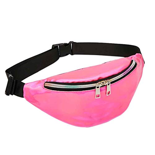 Clearance! Hot Sale! Bags, Onefa Fashion Neutral Outdoor Sport Laser Beach Bag Messenger Crossbody Bag Chest Bag (Pink)
