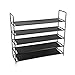 Smart-Home 5 Tiers Shoe Rack 25 Pairs Non-Woven Fabric Shoe Tower Storage Organizer Cabinet [Black] …