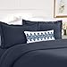 Elegant Comfort Best, Softest, Coziest Duvet Cover Ever! 1500 Thread Count Egyptian Quality Luxury Super Soft Wrinkle Free 2-Piece Duvet Cover Set, Twin/Twin XL, Navy Blue