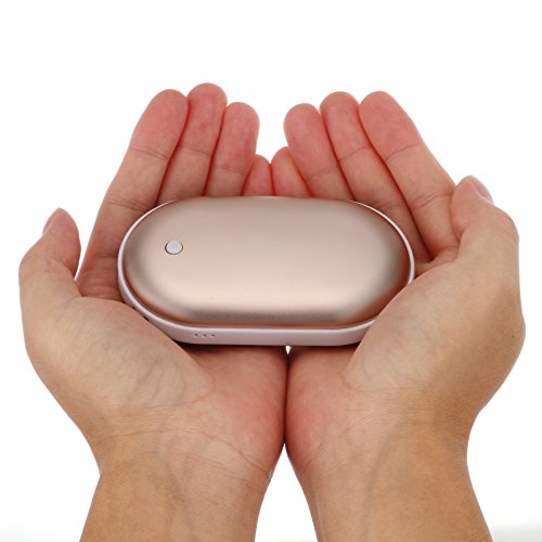 Baisidai Gold Color 5000Mah Portable USB Charger Pocket Electric Hand Warmer Rechargeable Heater (Gold) - Thumbnail 5