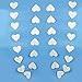 Lacheln Glitter Paper Heart Garland Hanging Party Decorations for Wedding,Baby Shower, Christmas Decor,20 Feet Total (Glitter Silver)