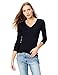Daily Ritual Women's Fluid Knit Long-Sleeve V-Neck Shirt