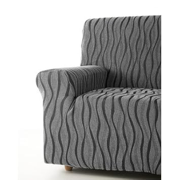 Zebra Textil Elastische Sofa-Husse Andromeda Größe 2 Sitzer (Von 140 bis 170 cm), Farbe Grau (Mehrere Farben verfügbar)