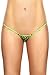 Sexy Locker Women's Micro Thong String Adjustable Metallic Green 7043