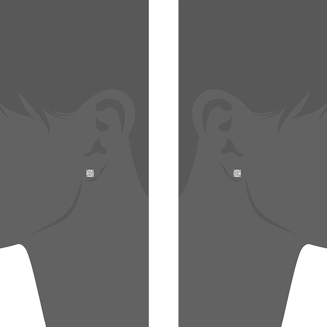 Hotstype Women Fashion Stud Earrings Exquisite Gorgeous Transparent Square Zircon Earring Stud