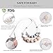 MINIme Long Teething Necklace, 100% BPA Free Silicone Beads, Chewlery, Instant Pacifier, Teething and Drooling Relief (Pink, White, Gray)