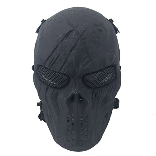 Airsoft Mask Full Face with Metal Mesh Eye Protection Cool Ghost Mask