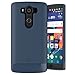LG V10 Phone Case - Encased Ultra Thin (2016 SlimShield Edition) Full Coverage Slim Grip Cover Hybrid Tough Shell (Navy Blue)