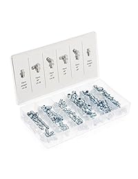 Neiko 50463A SAE Juego de acoples con grasa hidráulica, 110 unidades   rectos y angulados   1 4 de pulgada, 1 8 de pulgada