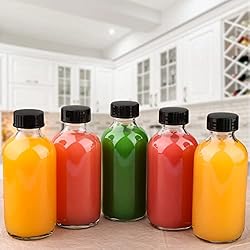 PINIWON 12 Pack 4 oz Clear Glass Bottles, 120ml