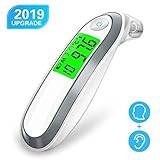 Upgrade Ear and Forehead Thermometer, Digital Medical Infrared Thermometer with 3 Fever Indicators, Latest Smart Chip for Super Instant Accurate Reading, Perfect for Infant Baby Kids and Adults