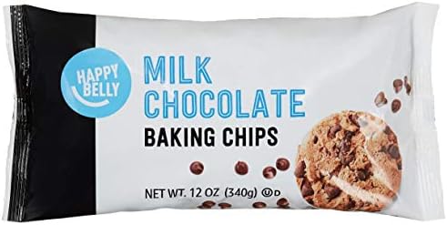 Amazon Brand - Happy Belly Milk Chocolate Baking Chips, 12 Ounce