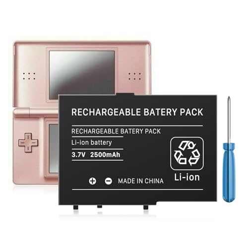 HUAENG DS Lite Battery, USG-003 2500mAh Li-ion Replacement Battery for Nintendo DS Lite, NDSL Game Player, with Repair Tool Kit (Not for Nintendo DSi, DSi XL, DSi LL)