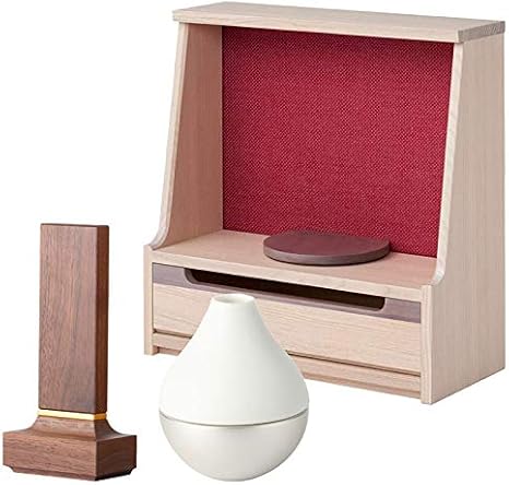 Amazon なごみ工房 モダン仏壇 Hajime マルーン 位牌katachi ウォールナット 仏具セット ポタリンシルバー 仏壇 オンライン通販