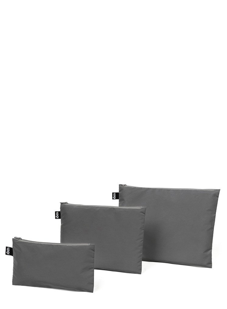 LOQI Artist Reflective Silver Zip Pockets ID Case, 32 cm, Multicolour