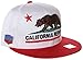 California Republic Flat Bill Vintage Style Snapback Hat Cap