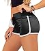Women's Elastic Waist White Outline Active Lounge Shorts