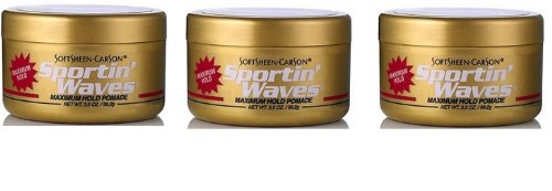 Soft Sheen Sportin Waves Maximum Hold Pomade 3.5oz (3 Pack)