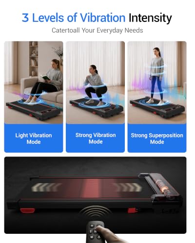 15% Incline Under Desk Walking Pad Treadmill with Vibration 10KM/H 3.0HP | Under Desk Treadmills with 8 Speed Levels 120KG Capacity Quiet Compact Portable Design with Remote Control & Led Display