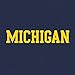 UGP Campus Apparel AS1001 - Michigan Wolverines Basic Block - Sports Team T Shirt - Medium - Navy